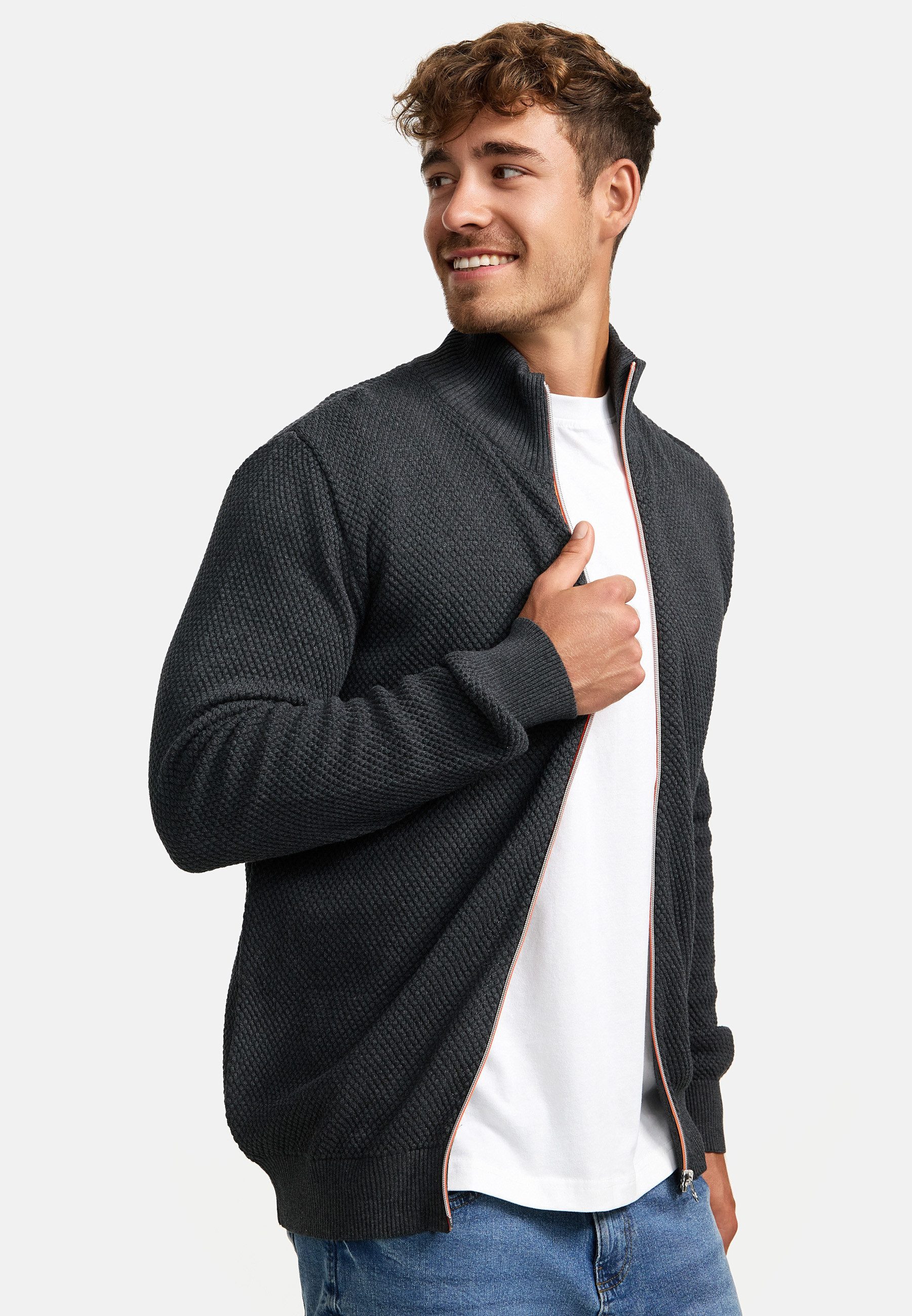 Kronstadt Strickjacke Herren KSErik Herrenstrickjacke Feinstrickjacke mit Stehkragen