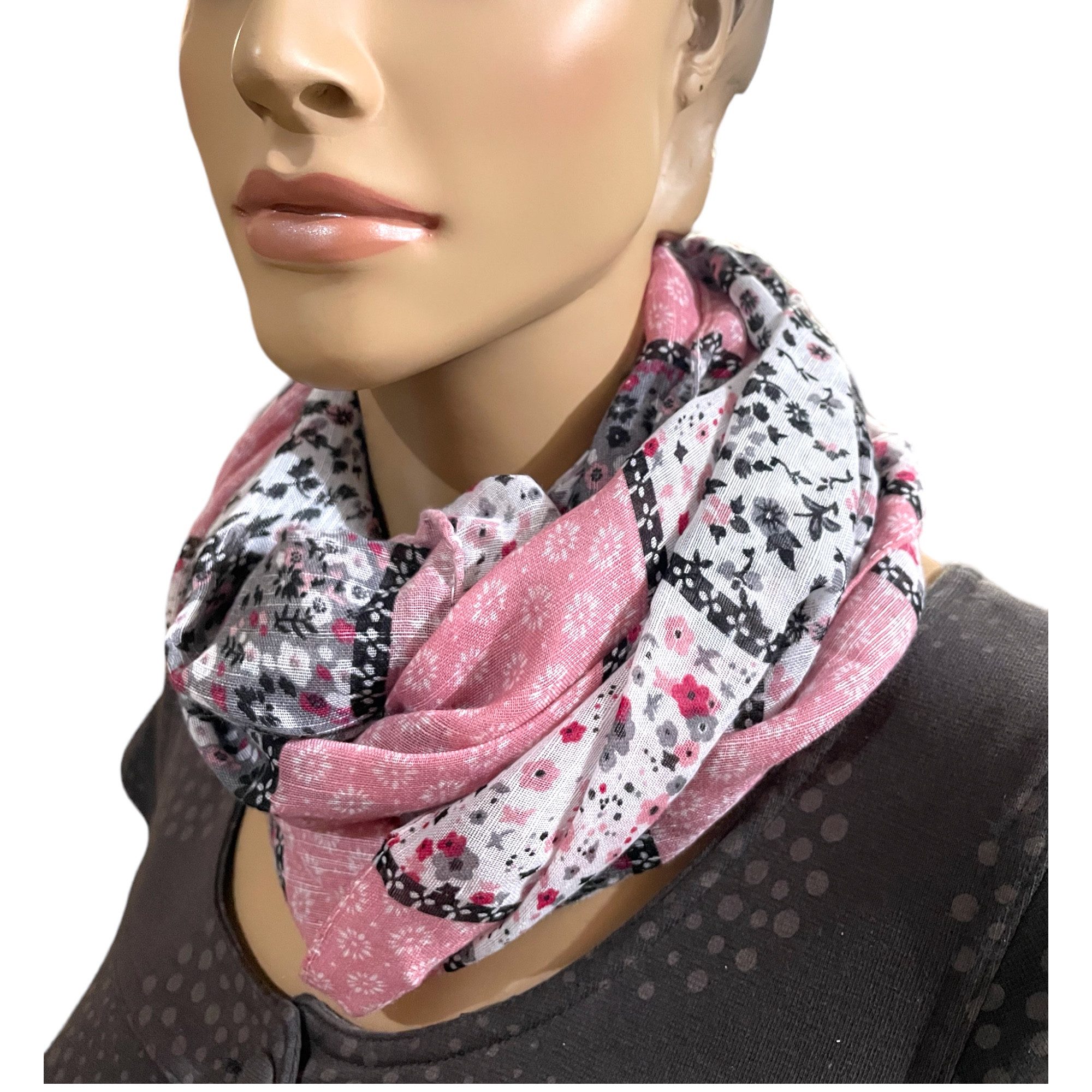 Taschen4life Loop leichter Damen Loop Schal, mit Streublümchen, vintage & m günstig online kaufen