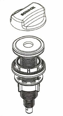 Schock Einbauspüle Schock Exzenter Drehknopf inkl. Drehbetätigung (2000-2008)