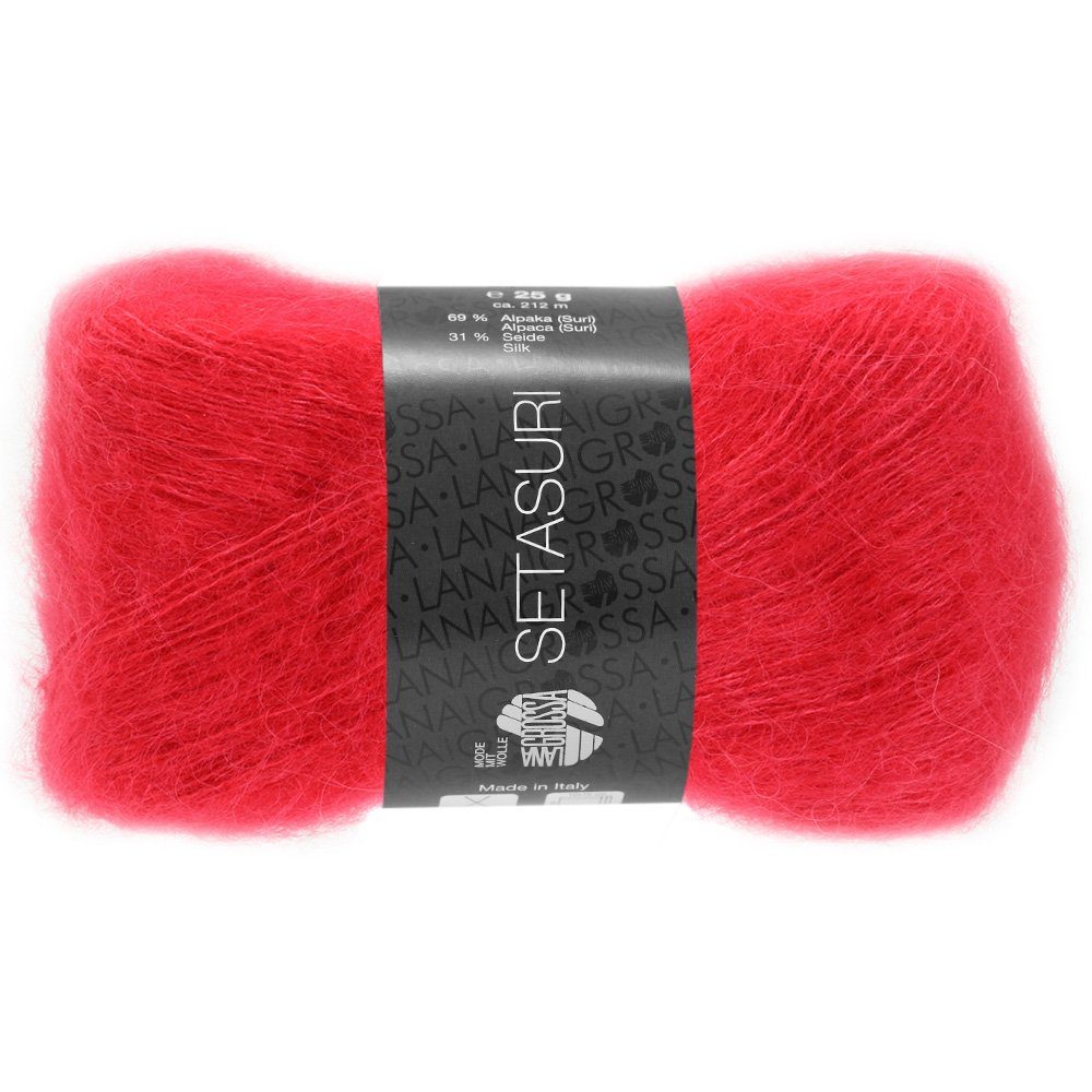 LANA GROSSA SETASURI Häkelwolle, 212 m (Feines Lace-Garn aus Alpaka (Suri) und Seide), 25 g