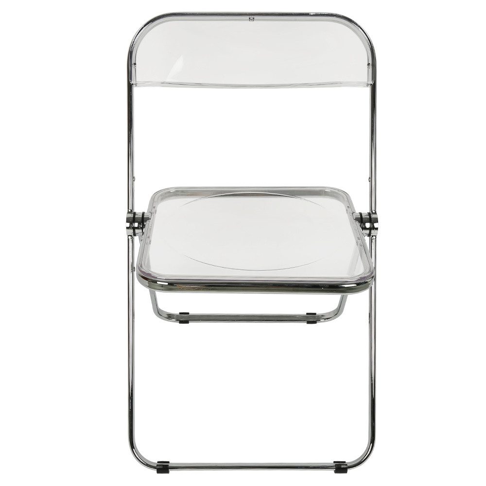 JEOBEST Klappstuhl Acryl Transparent Stuhl, (Stück, 1 St), Stahlrahmen mit Chrom-Finish, bis 120 kg belastbar – Bild 5 von 5