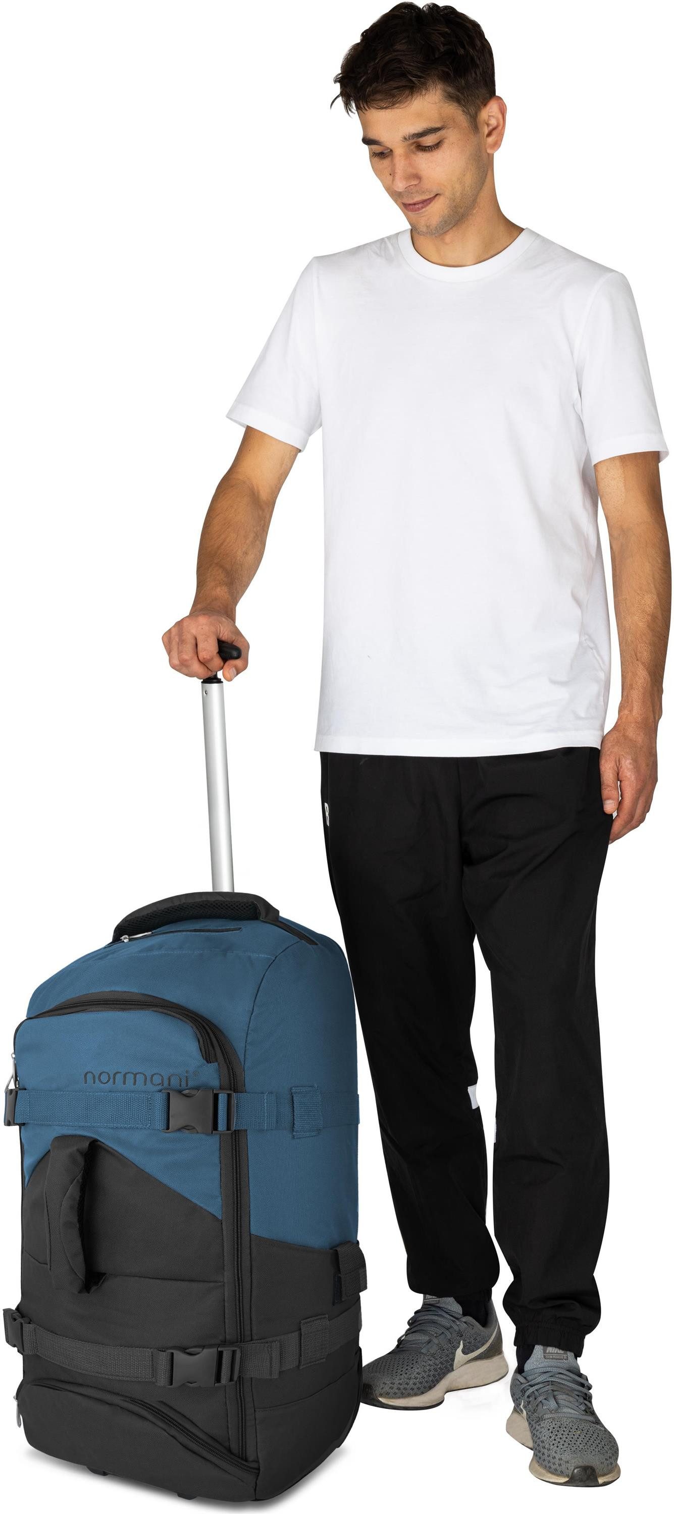 normani Reisetasche Reisetasche mit Rucksackfunktion 60 Liter Melano, Rucksack und Trolley in Einem – Bild 2 von 5