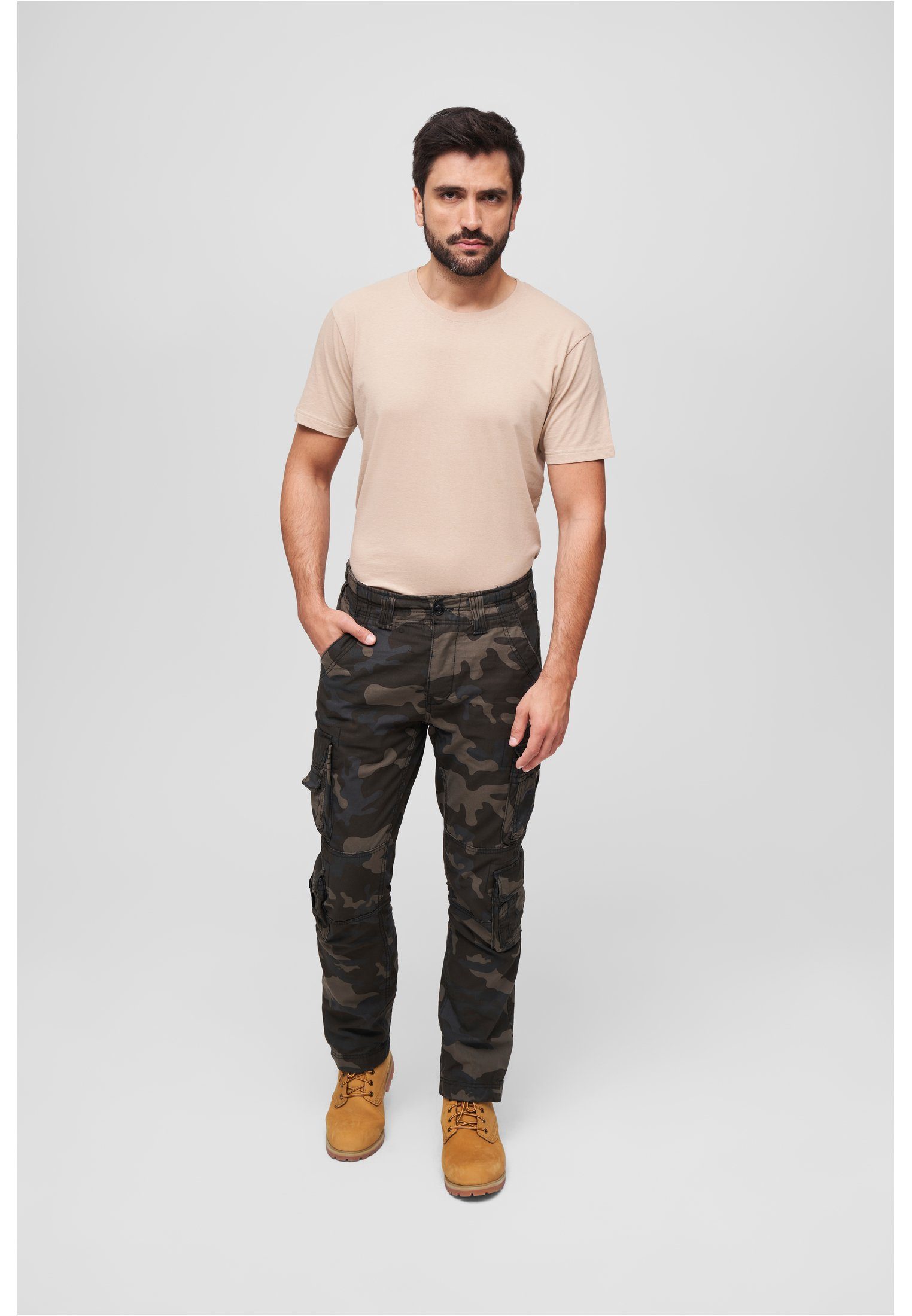 Brandit Herren camouflage Pure Stoffhose (1-tlg) Fit Slim dar Trouser