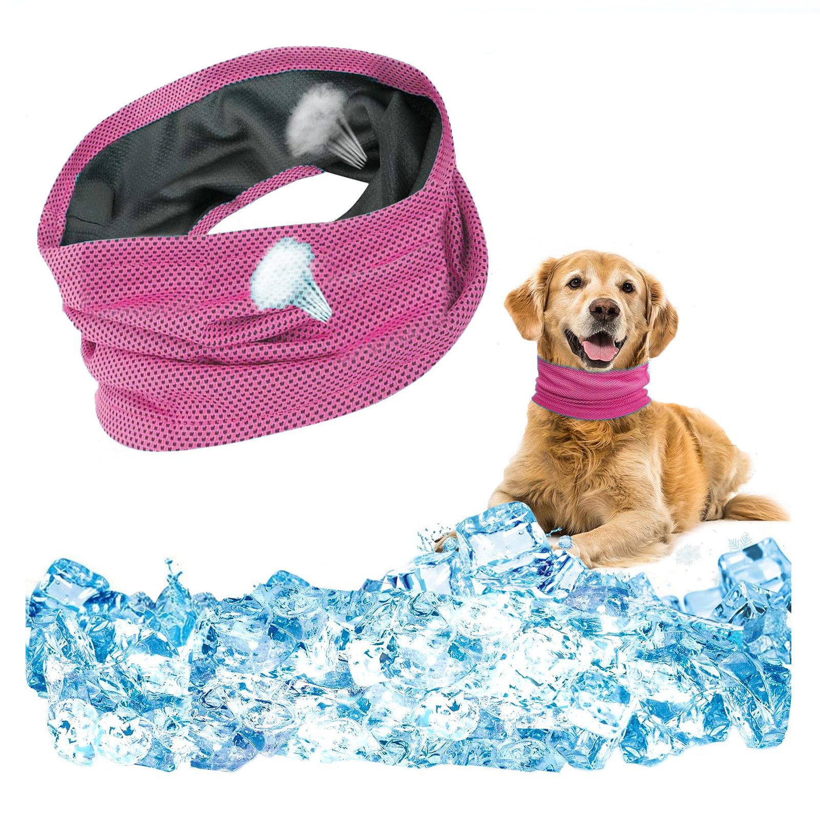 Srvillg Tier-Halstuch Hunde Kühlhalsband – kühlender Hundeschal, Cooling Bandana für Sommer, Hund Halstuch gegen Hitze