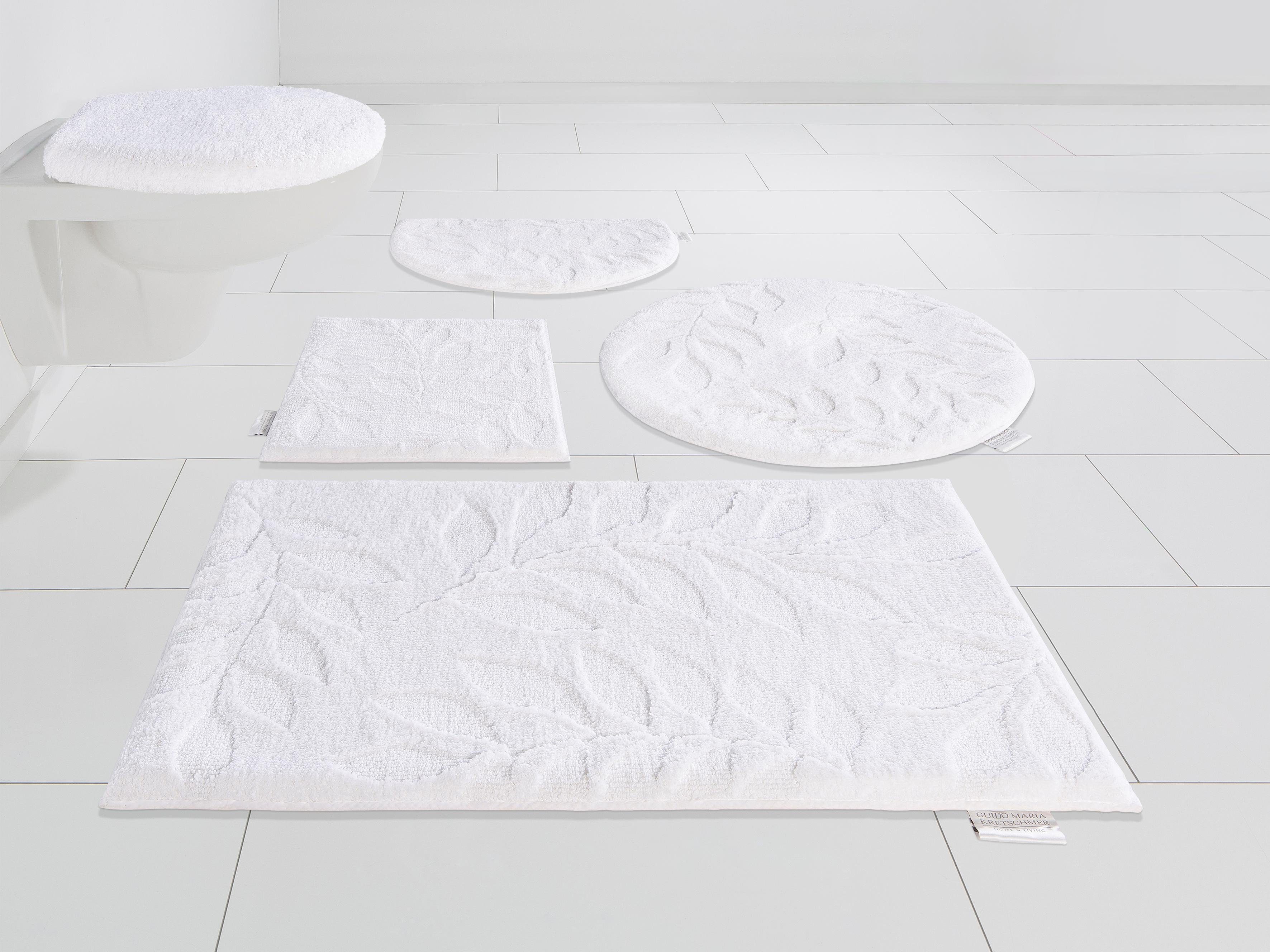 Badematte Leaves Guido Maria Kretschmer Home&Living, Höhe 10 mm,  Kunstfaser, 2-tlg. Stand-WC Set, angenehm weich, Badematten auch als 2  teiliges Set erhältlich