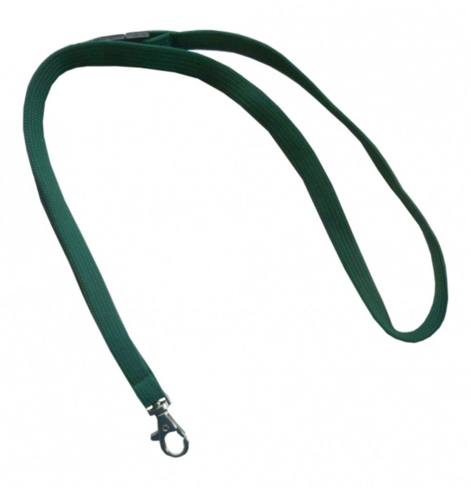 Kranholdt Schlüsselanhänger Umhängeband aus weichem Polyester (10-tlg), mit drehbaren Karabinerhaken und Sicherheitsbruchstelle Grün | Schlüsselanhänger