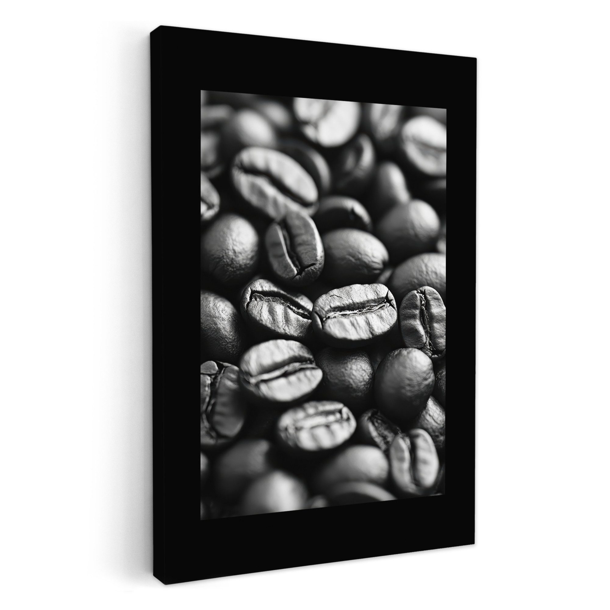OneMillionCanvasses® Leinwandbild Kaffeebohnen - Schwarz - Vintage - Küche, Fotodruck (1 St), Wandbilder für Esszimmer, Wanddeko Bilder Küche 20x30 cm