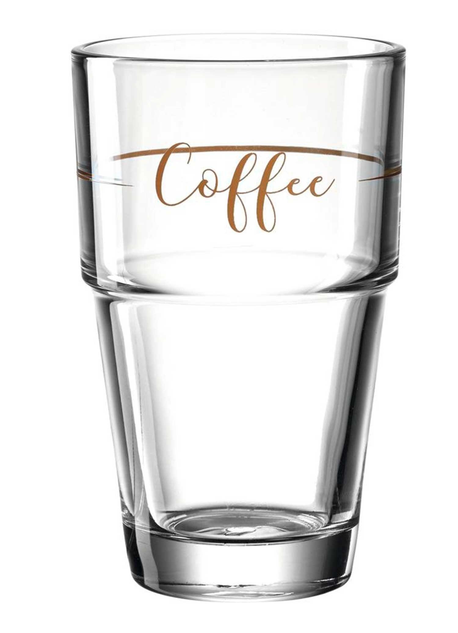 LEONARDO Glas SOLO, Latte-Macchiatoglas, Braun, 410 ml, Glas, Spülmaschinengeeignet