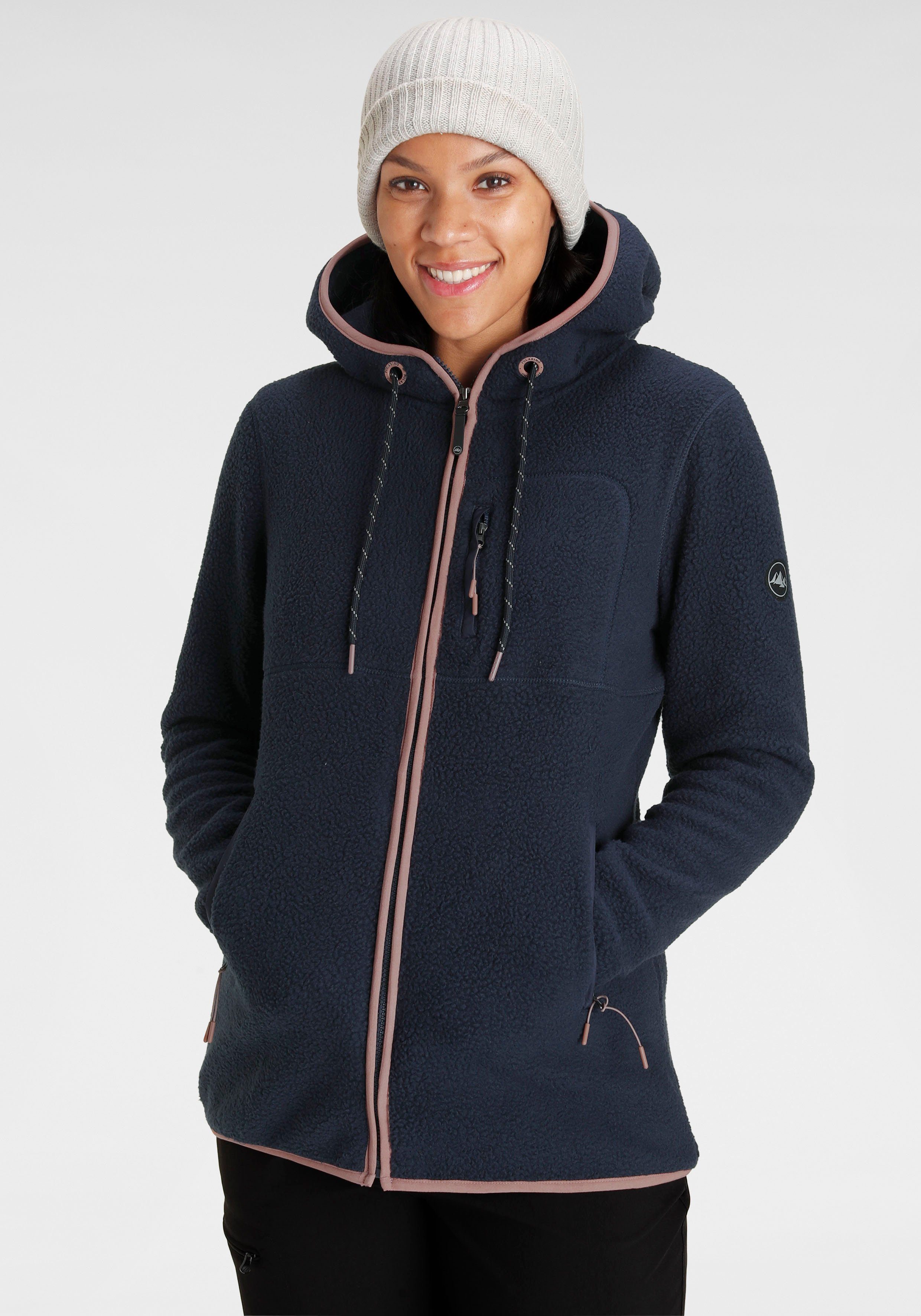 Polarino Fleecejacke für kalte Tage, aus Fleece, modischer Stil