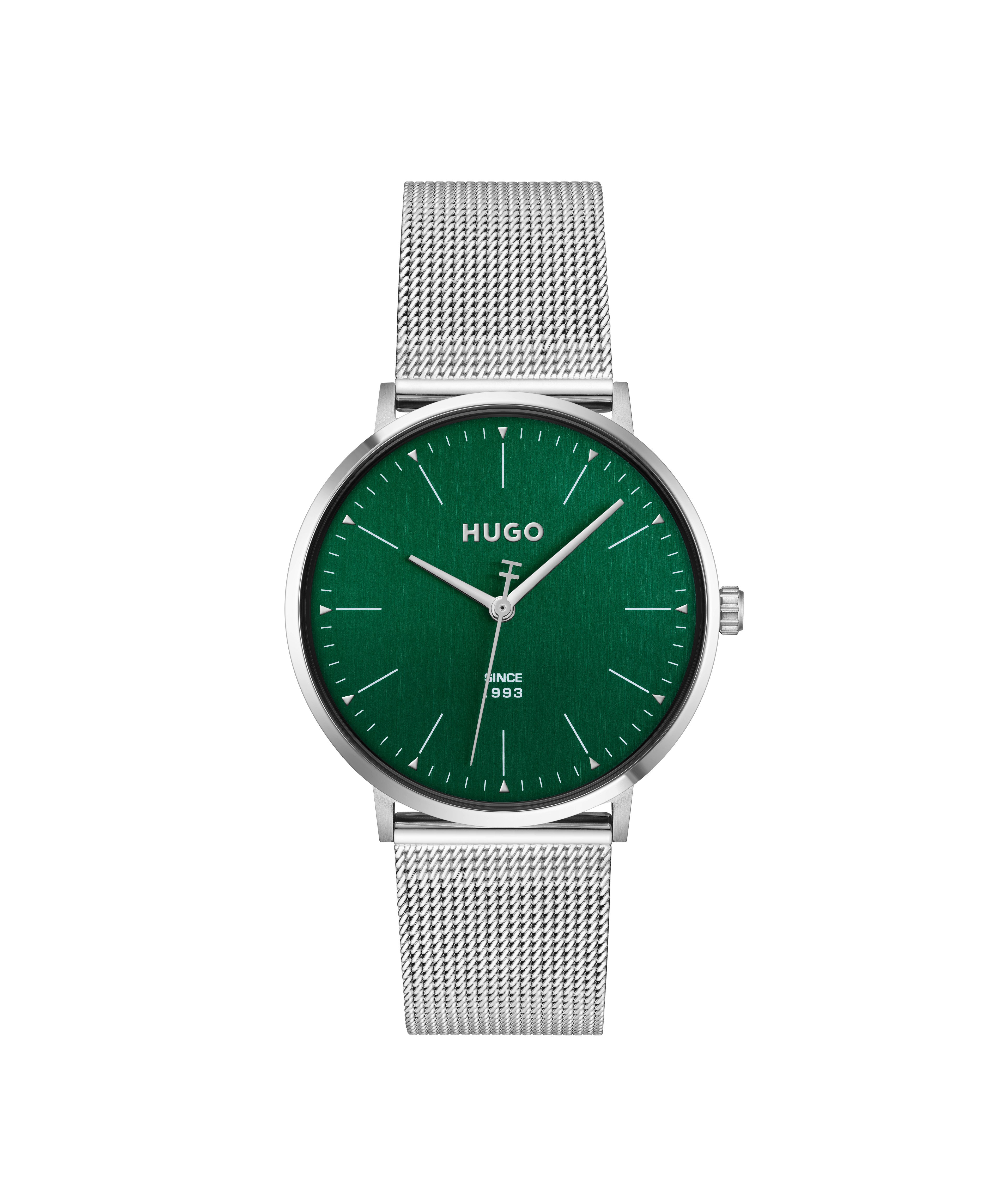 HUGO Quarzuhr #STYLE 1530472, Armbanduhr, Damenuhr, Herrenuhr, Edelstahlarmband, analog