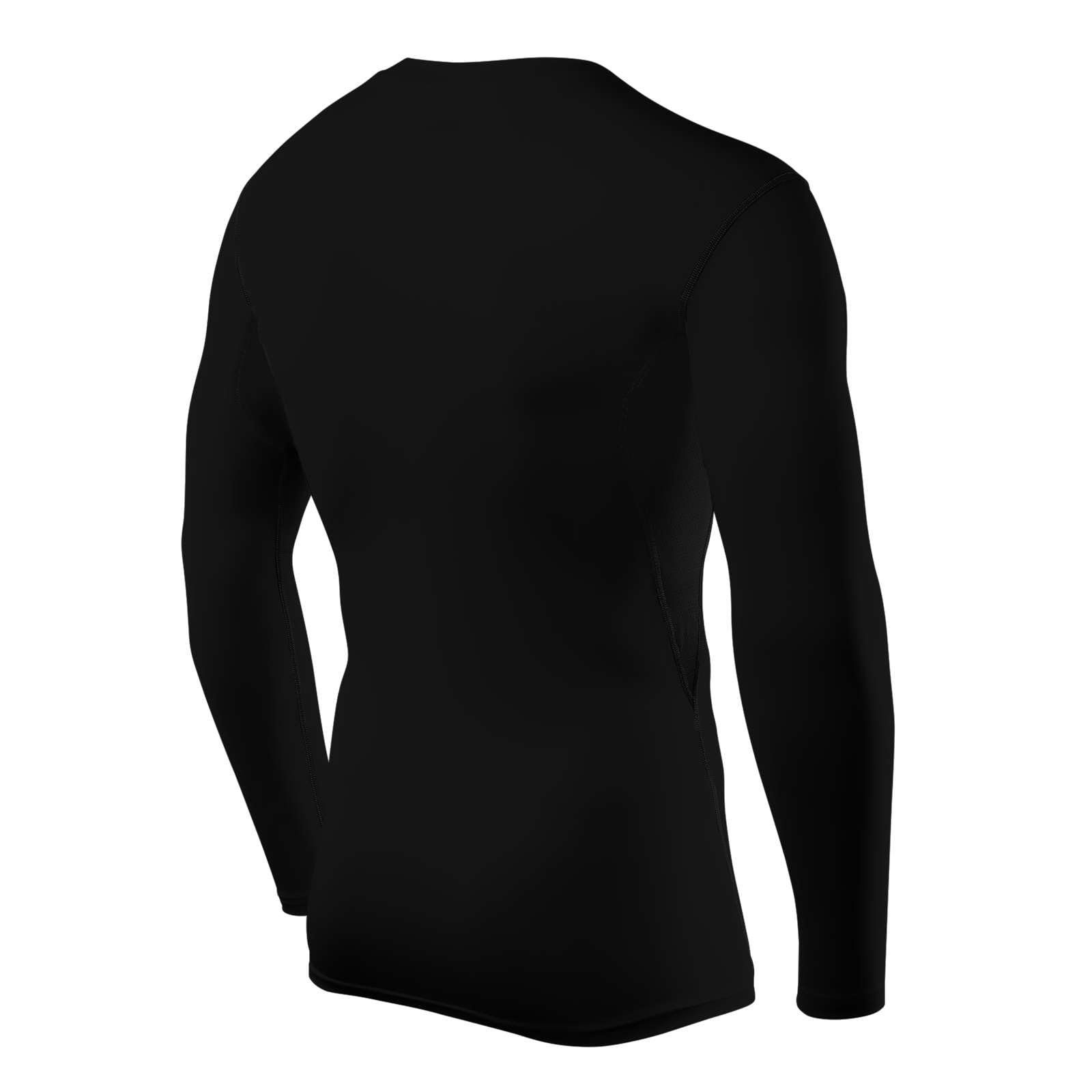 Sportshirt - TCA Langarmshirt Herren Schwarz Kompressionsshirt Langarm TCA