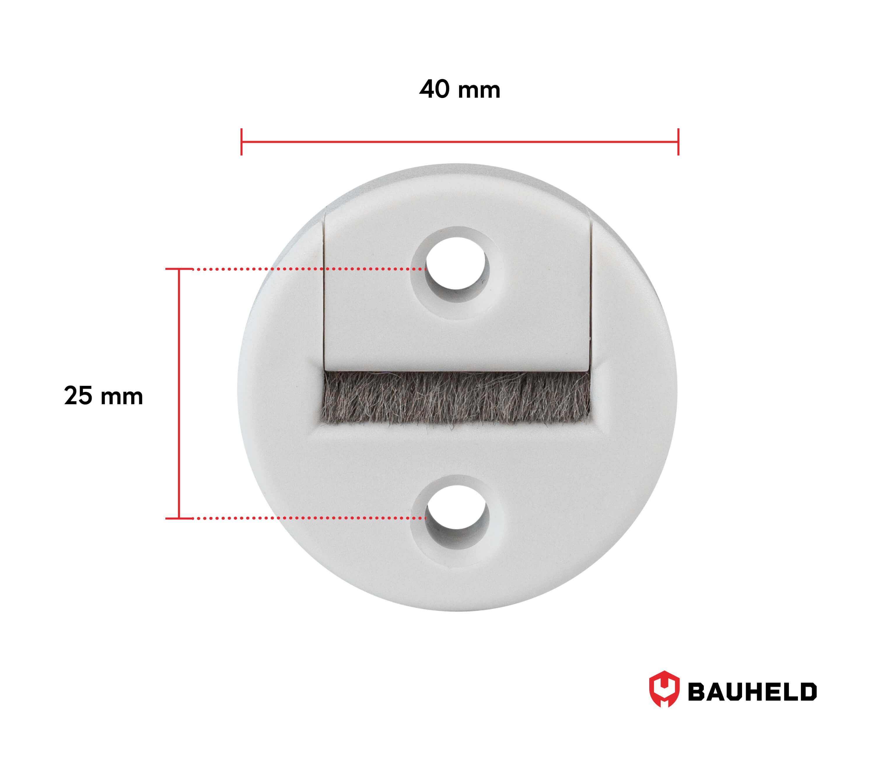 BAUHELD Rollladen-Gurtführung 23mm 14mm & / Weiß Unterputz Stück, Aufputz Rolladengurt - 23mm, Gurtwickler [Schnelle Oval Montage], für 5