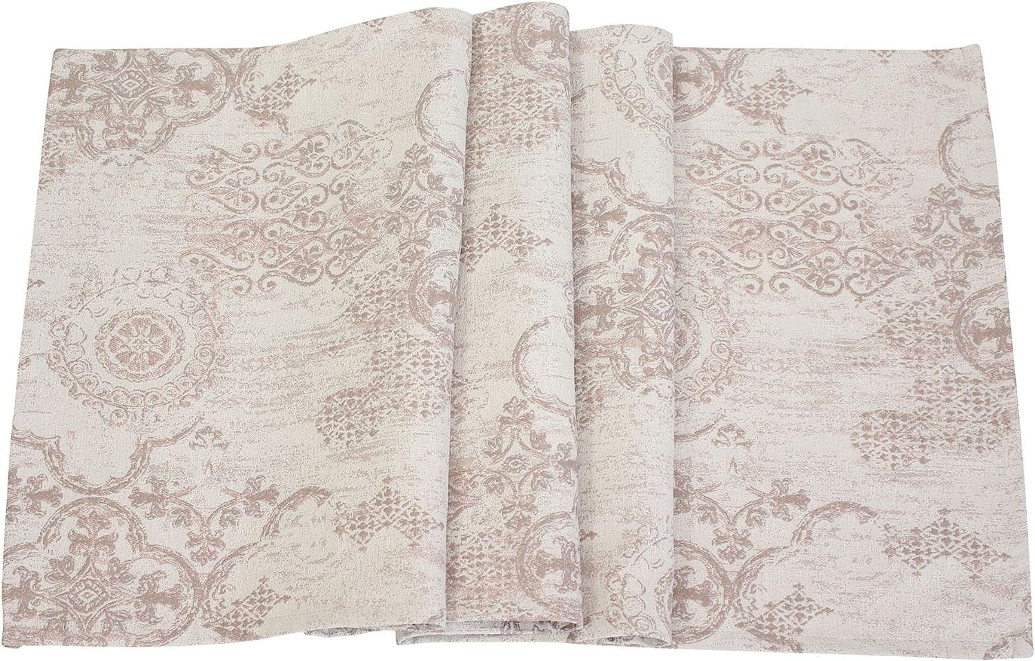 Frank Flechtwaren Tischläufer Ornament zarter Barock-Look (1-tlg)