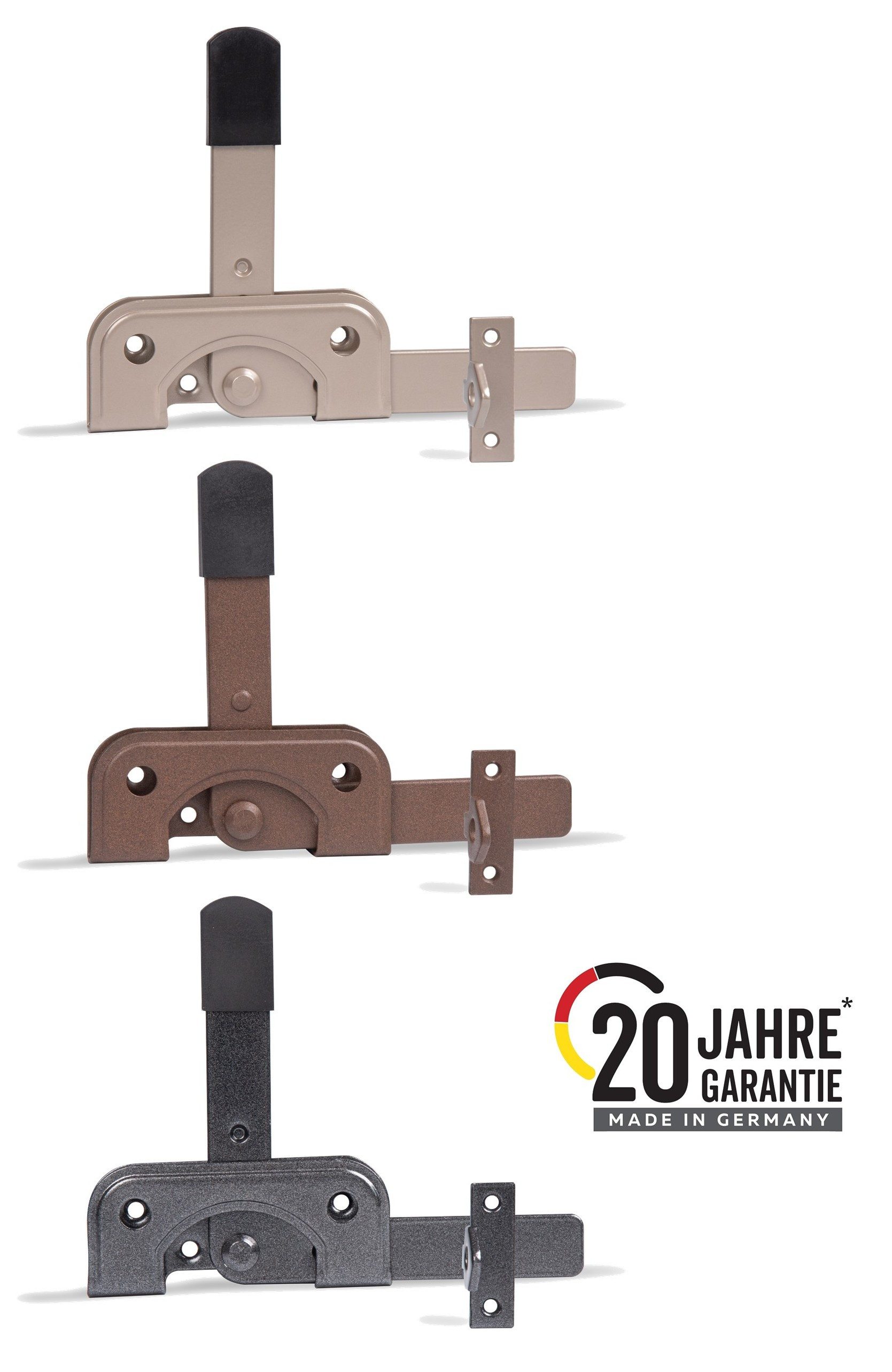 Alberts Ladenband, 5 x DURAVIS® Gartentorfalle speziell für schmale Rahmenhölzer, Stahl