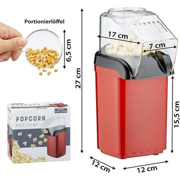 CEPEWA Popcornmaschine 64271, Popcorn Maker, Rot, 12 x 27 x 18 cm