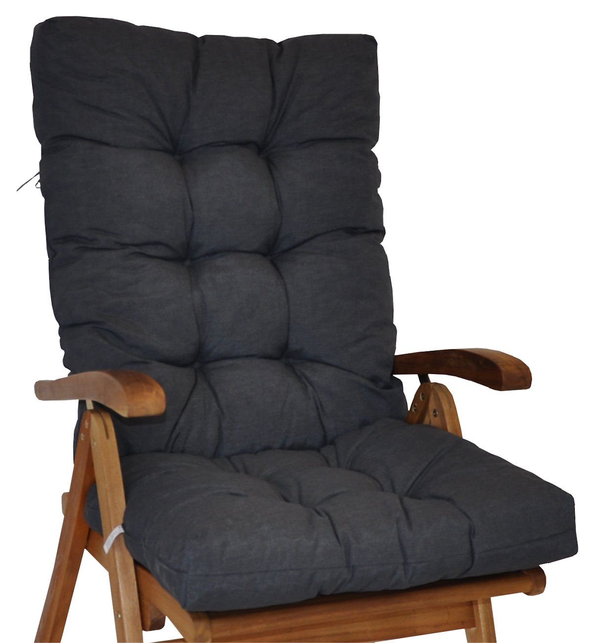 Rattani Hochlehnerauflage Hochlehner Auflage Sylva Hochlehner Auflage Gr. 120 x 50 cm Antracite, Material Uni Living anthrazit