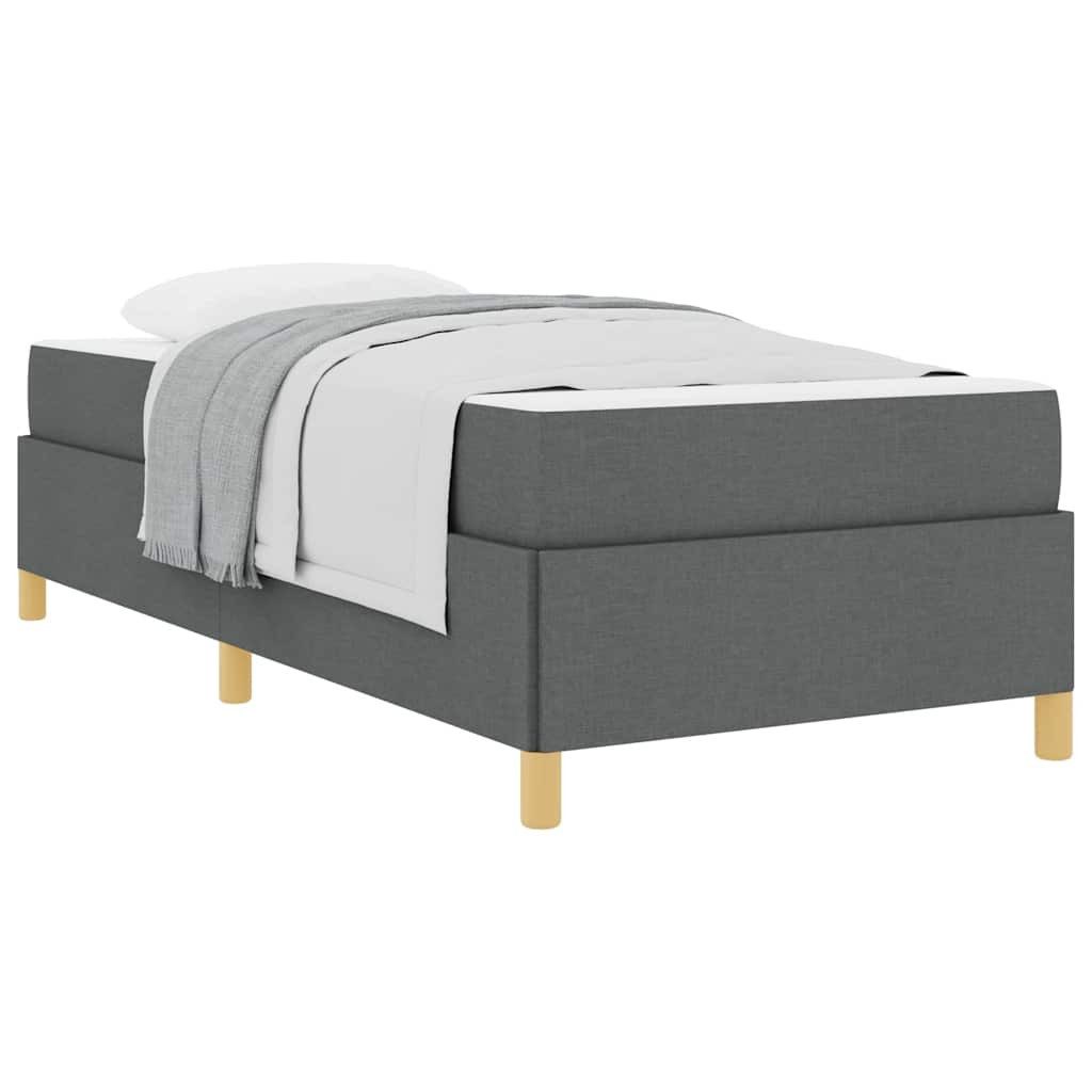 vidaXL Bett Boxspringbett Dunkelgrau und Braun günstig online kaufen