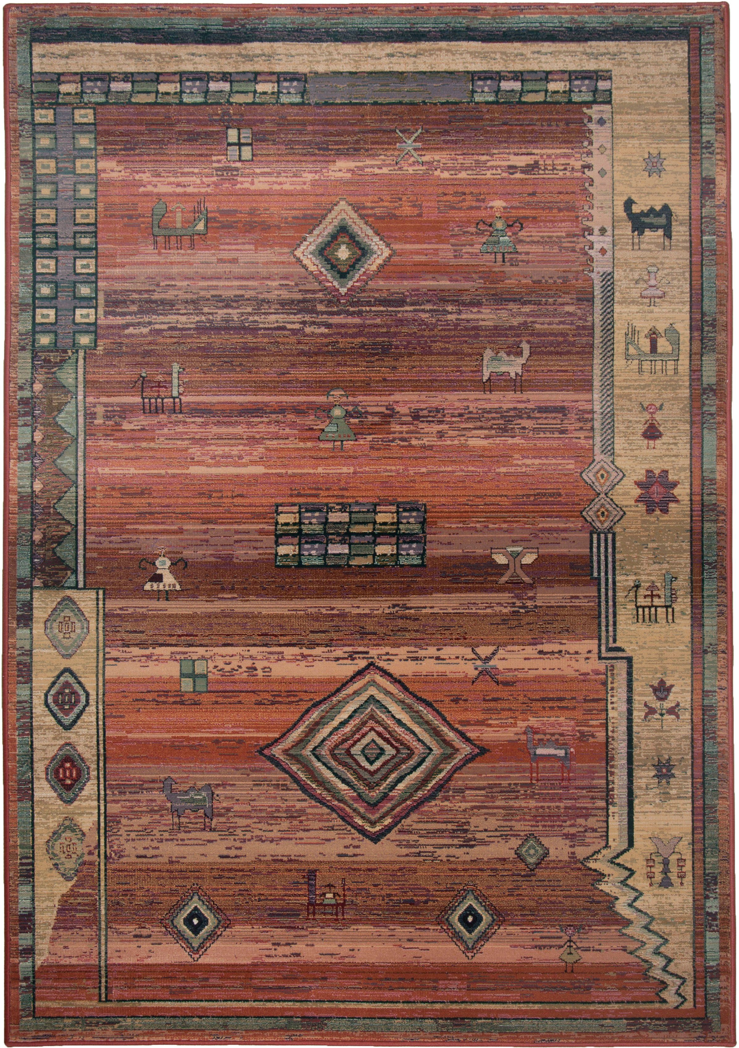 Teppich Gabiro 002, THEKO, rechteckig, Höhe: 10 mm, Orient-Optik, ideal im Wohnzimmer & Schlafzimmer