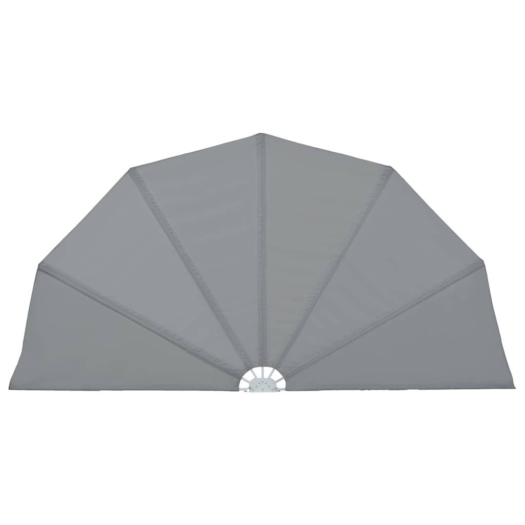 vidaXL Sonnenschirm Faltbarer Terrassen-Seitenfächer Grau 200 cm