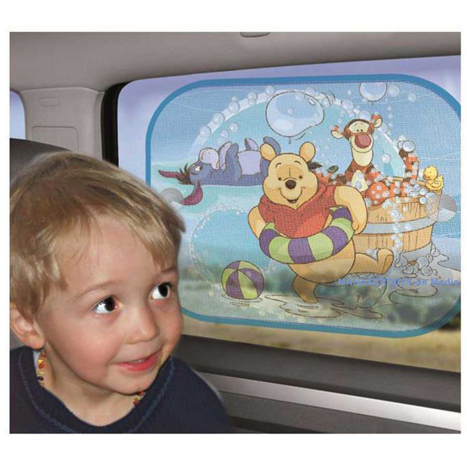 Sonnenschutz-Fensterfolie Winnie Puuh 2 x Sonnenblende Auto Kinder Baby  universell 44 x 36 cm Sonnenschutz, Disney