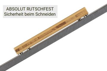 Schneidboard Schneidebrett Schneidboard, Premium Design Schneidebrett aus Massivholz, mit Saftrille, Made in Germany, 53x40x6 cm, Eiche, Langlebig und Nachhaltig
