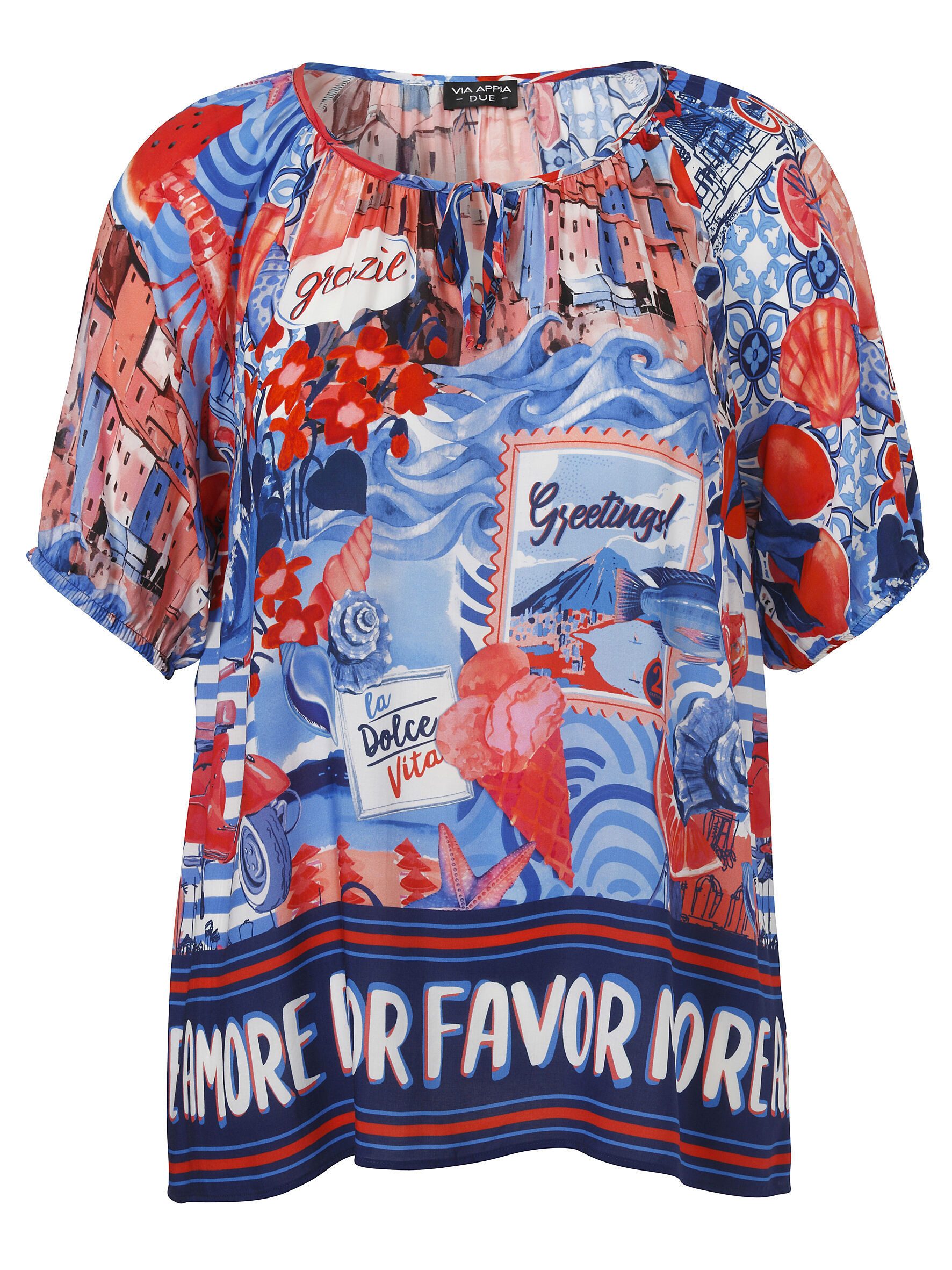 VIA APPIA DUE Kurzarmbluse (1-tlg) in großen Größen günstig online kaufen