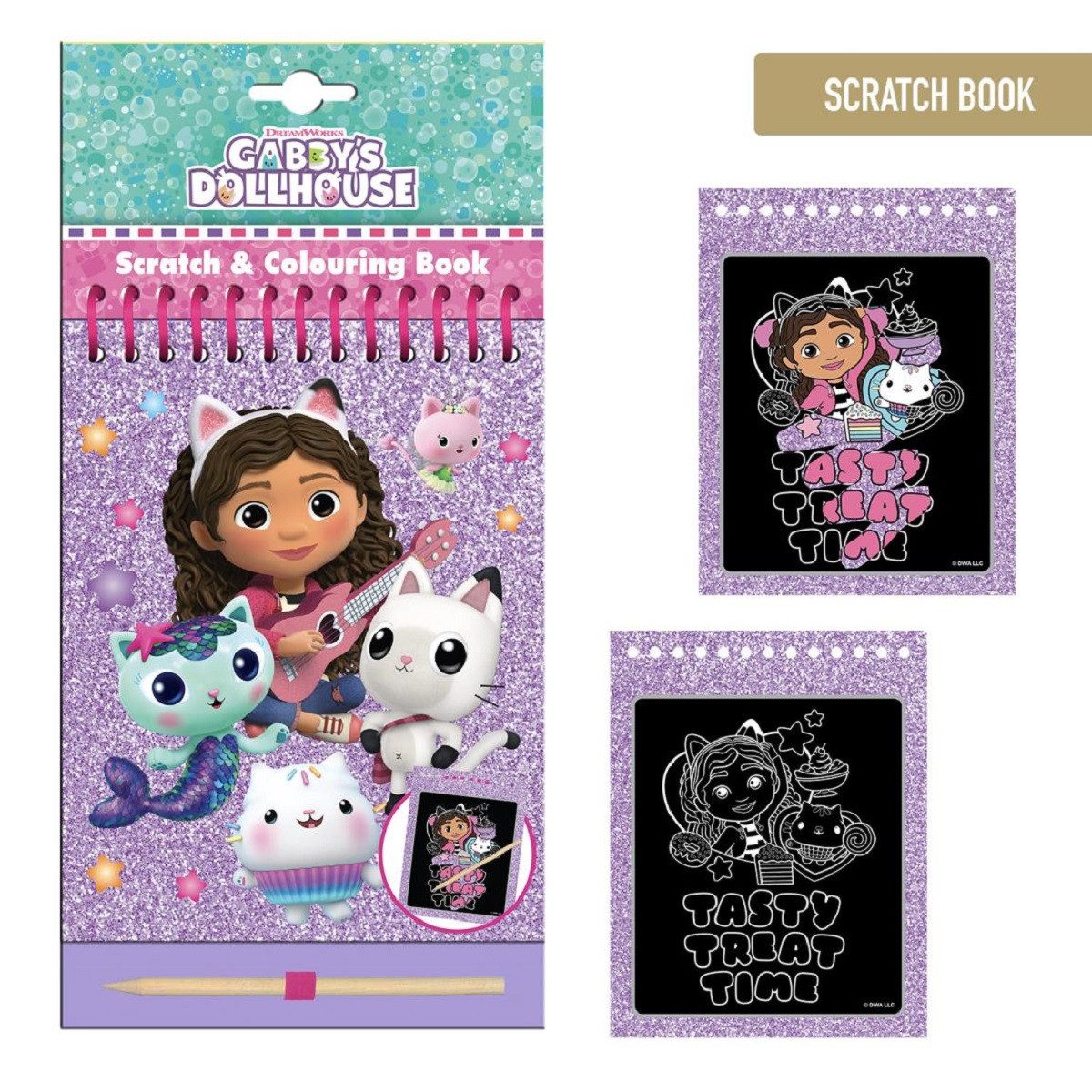 Gabby's Dollhouse Zeichenblock Kreativset Scratch Book Kratzbilder & Zeichenspaß
