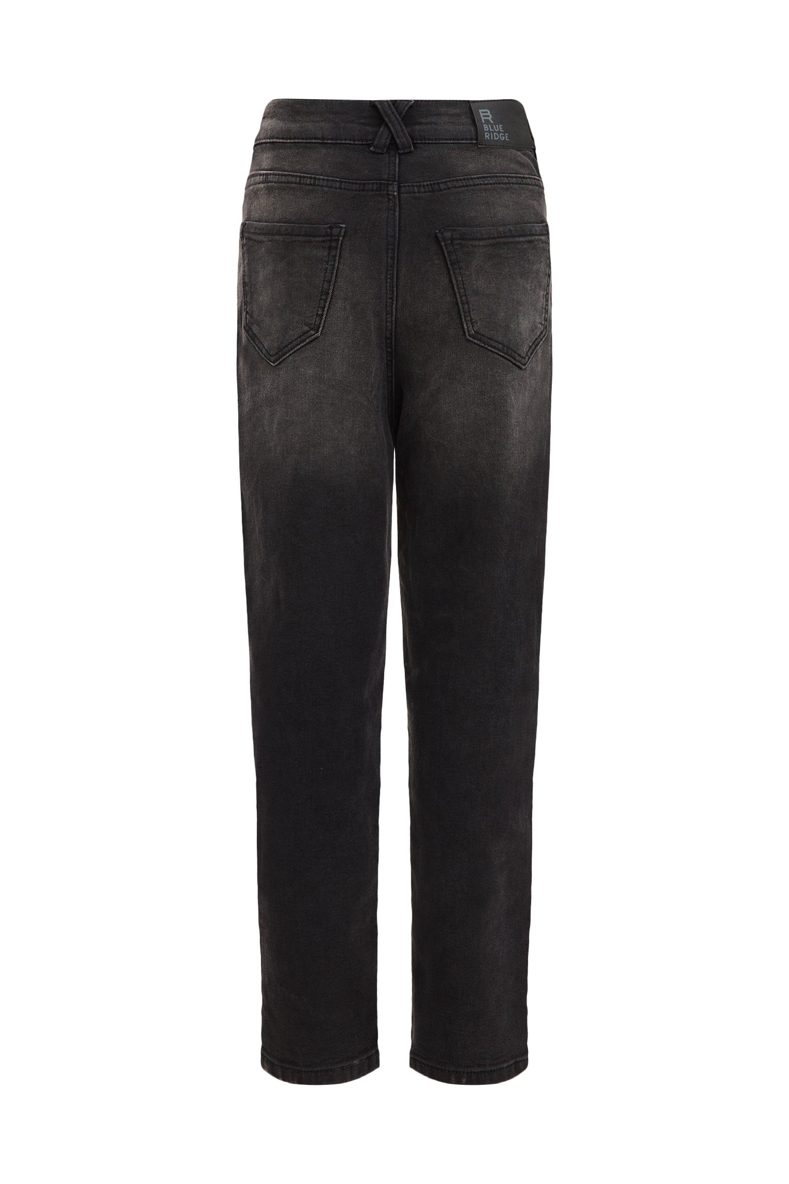 Fashion WE (1-tlg) Schwarz Mom-Jeans