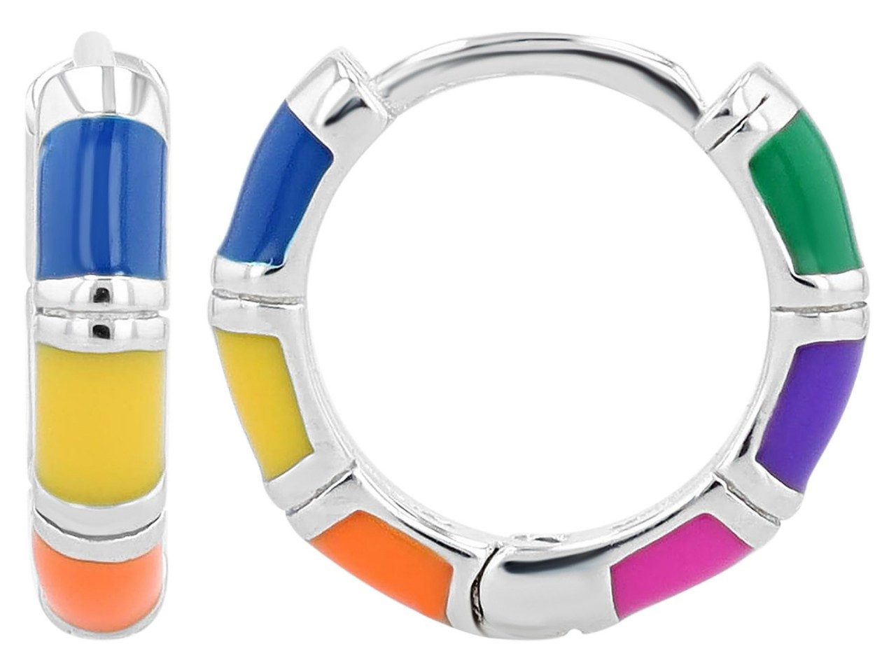 Adelia´s Paar Ohrhänger Damen Ohrstecker aus 925 Sterling Silber Ø 9.5 mm - Ø 9.5 mm