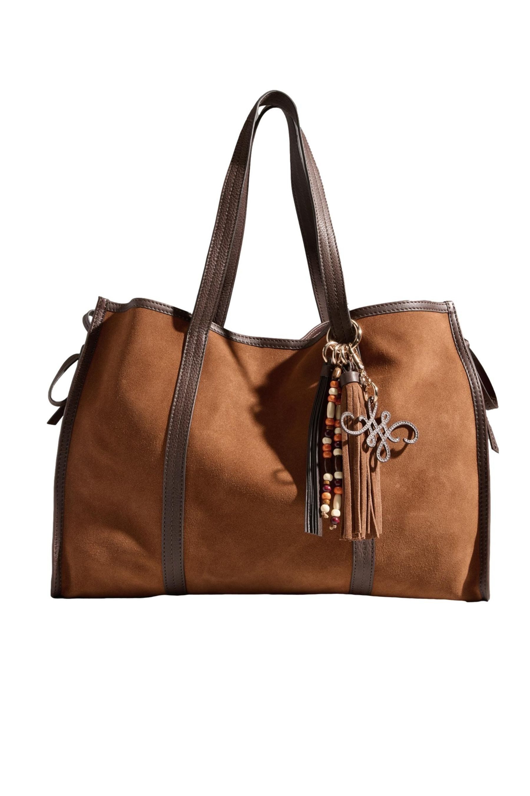 Next Umhängetasche N. Premium Oversized Schultertasche, Veloursleder (1-tlg)