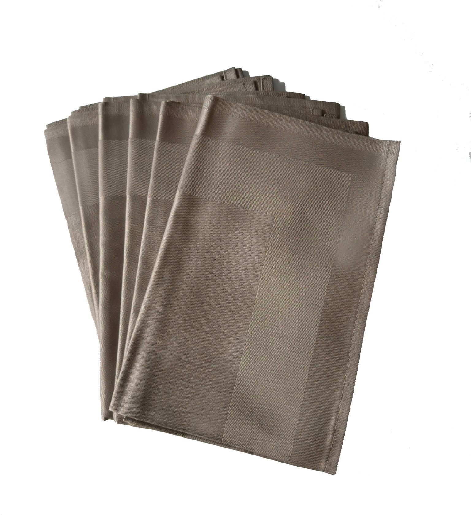 Libusch® Stoffserviette 6-er Set Stoffservietten Padua, mit Atlaskante 50x50 cm, (Set, 6 St., Farbe wählbar), Vollzwirn-Damast