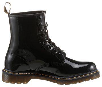 DR. MARTENS 1460 W Patent Lamper 8 Eye Boot Schnürboots in glänzendem Look