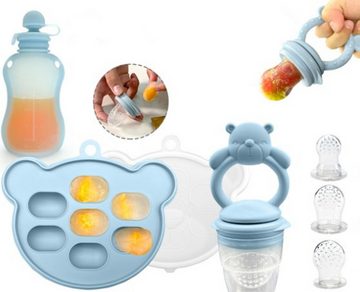 XDeer Schnuller 2 Stück Fruchtsauger Baby, Baby-Früchte-Futterspender-Set, Futterspender für Eis am Stiel