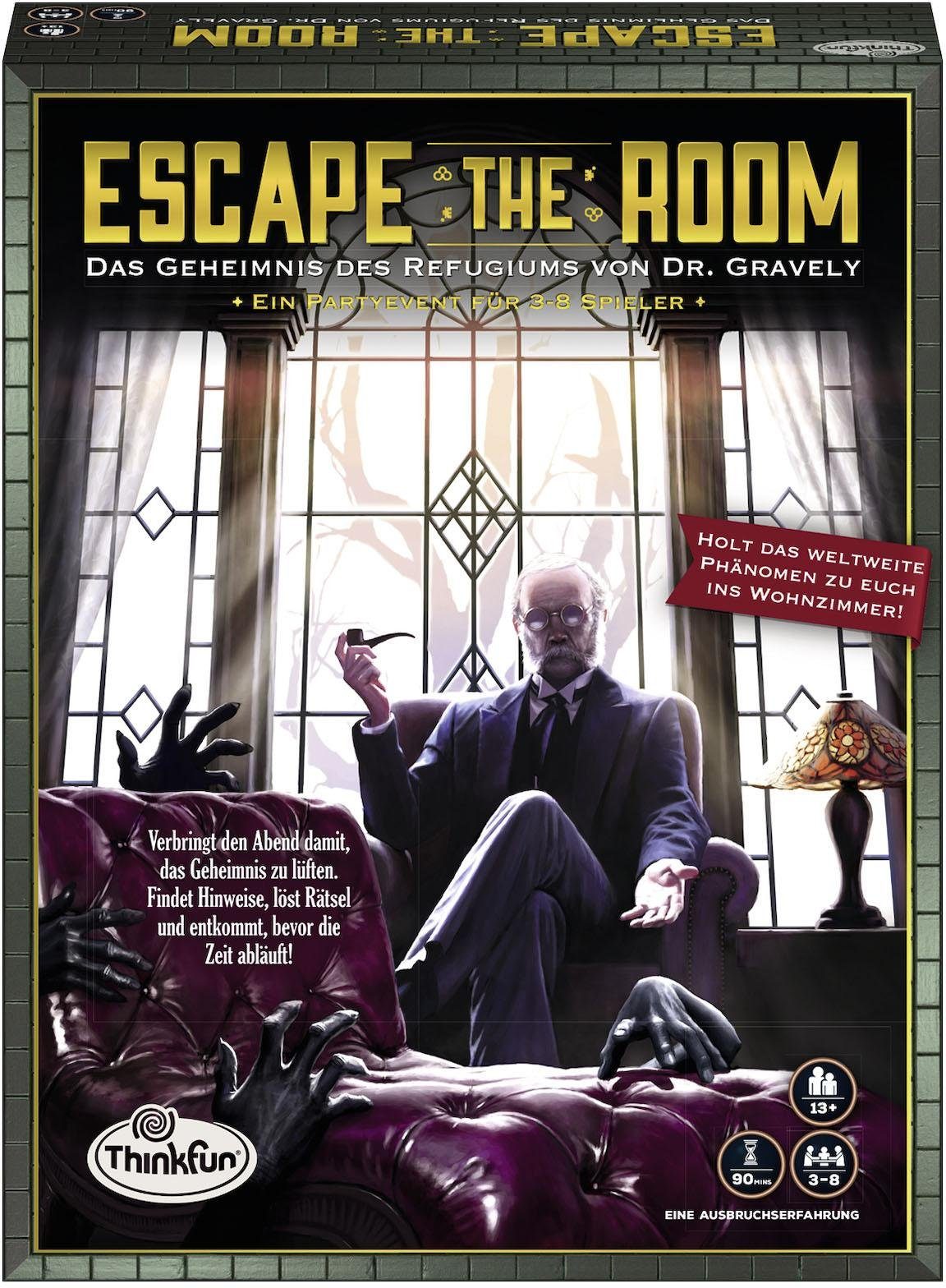 Thinkfun® Spiel Escape the Room - Das Geheimnis des Refugiums von Dr. Gravely