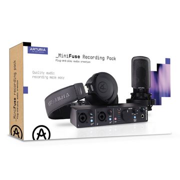 Arturia Digitales Aufnahmegerät (MiniFuse Recording Pack Black USB-Audio Interface+ CM1 + EF1 - USB A)