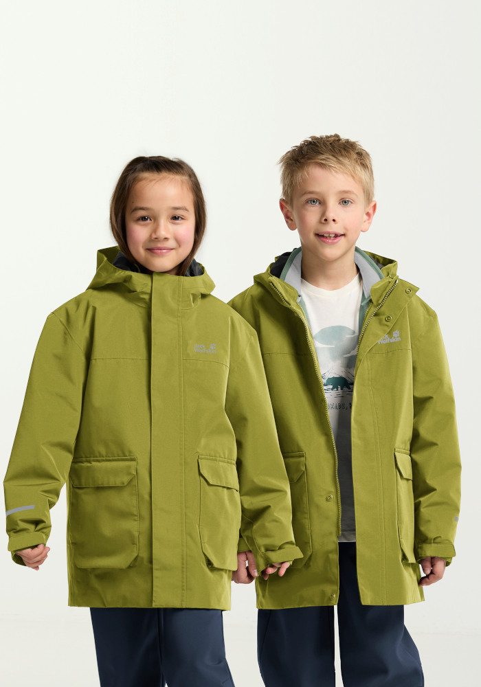 Jack Wolfskin 3-in-1-Funktionsjacke 3IN1 CANVEY KIDS 3-in-1 Kinderjacke, warm, wasserdicht