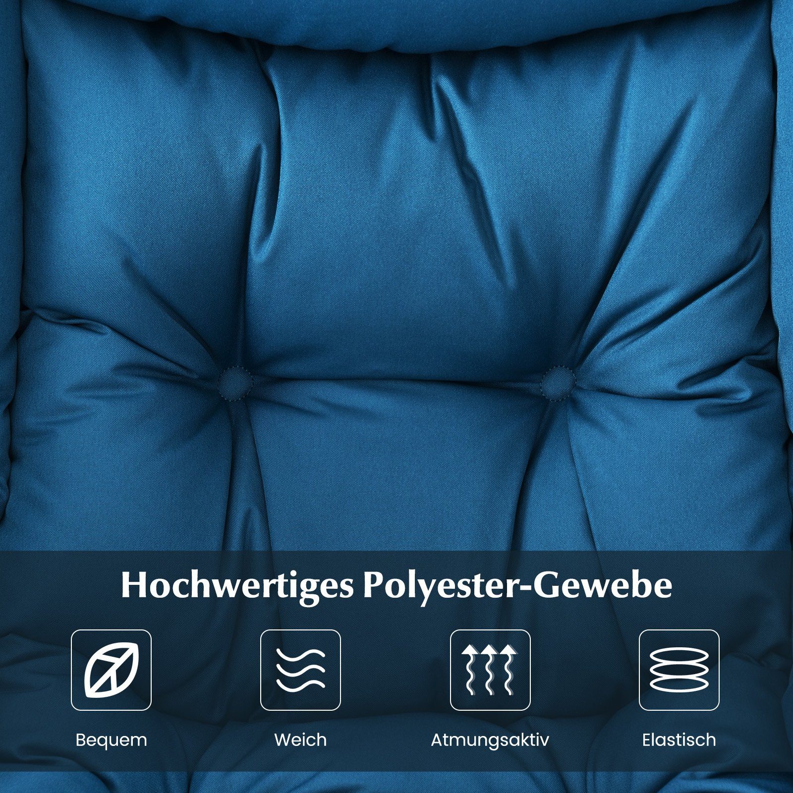 COSTWAY Relaxsessel Ohrensessel mit Hocker, 150kg günstig online kaufen