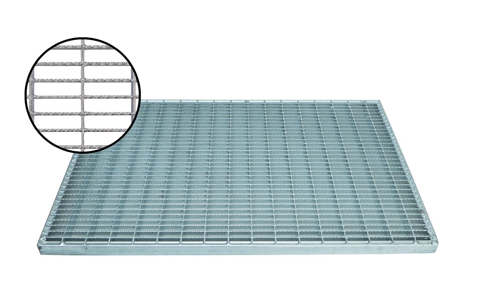 Xanie Fußmatte Gleitschutz Gitterrost MW 30/10, rechteckig, Höhe: 20 mm, 1000x500mm, widerstandsfähig und langlebig, robust und begehbar
