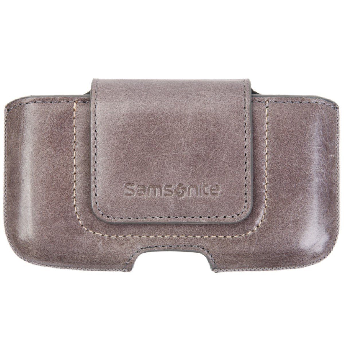 Samsonite Handyhülle Handy-Tasche Toronto Gr. M Grau, hochwertige Gürtel-Tasche für klassisches Handy MP4 / MP3-Player etc