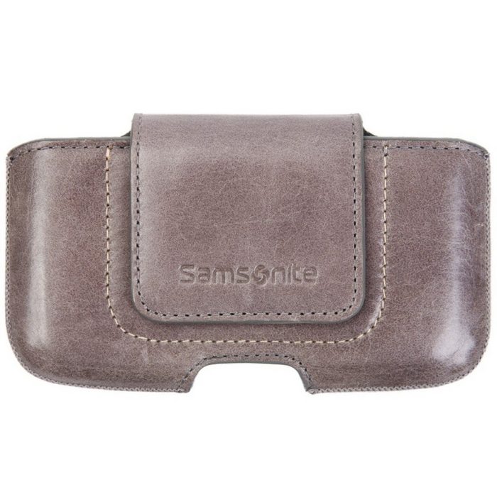 Samsonite Handyhülle Handy-Tasche Toronto Gr. M Grau hochwertige Gürtel-Tasche Quertasche Case Etui für klassisches Handy MP4-Player MP3-Player Audio-Player