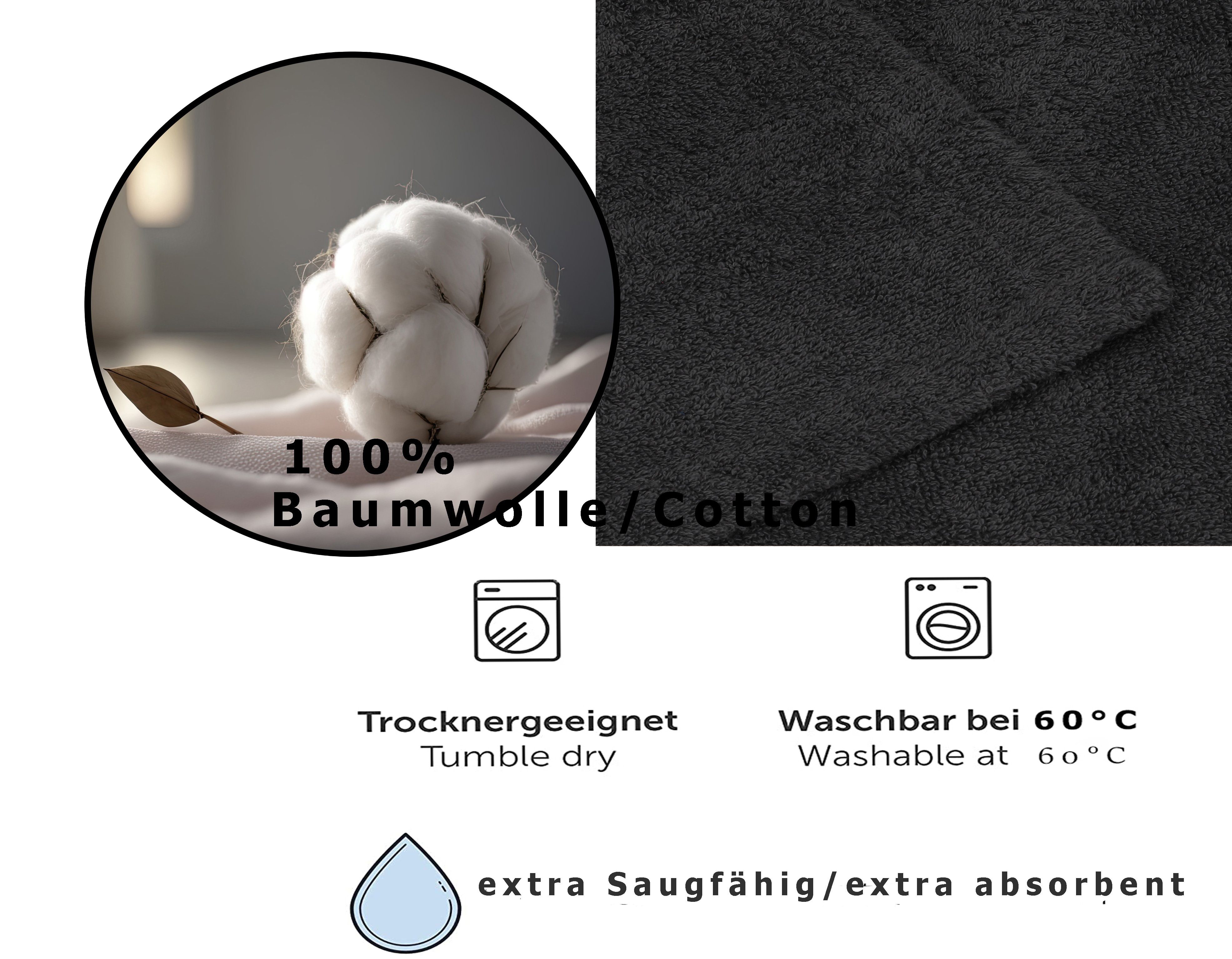 420 graphit Saunatuch 100% Betz Herren für Frottee BERLIN Knöpfen g/m², mit Baumwolle Saunakilt
