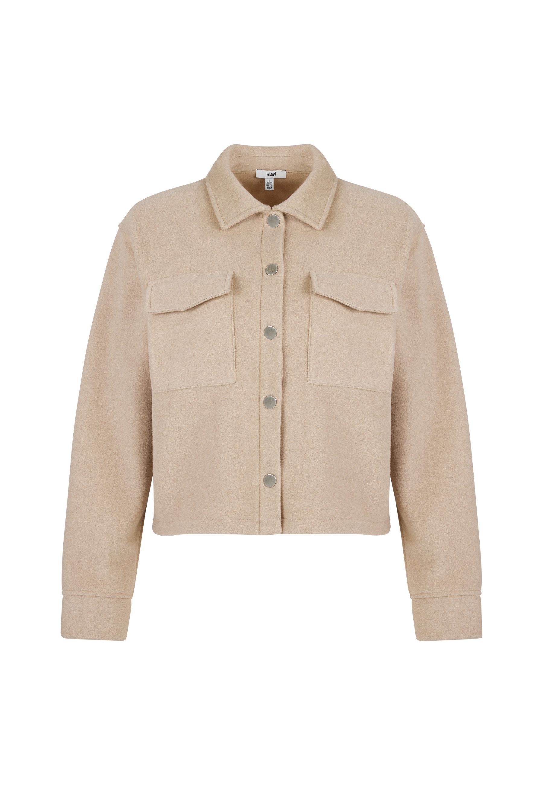 Mavi Rundhalspullover BUTTON SWEATSHIRT Overshirt Fleece