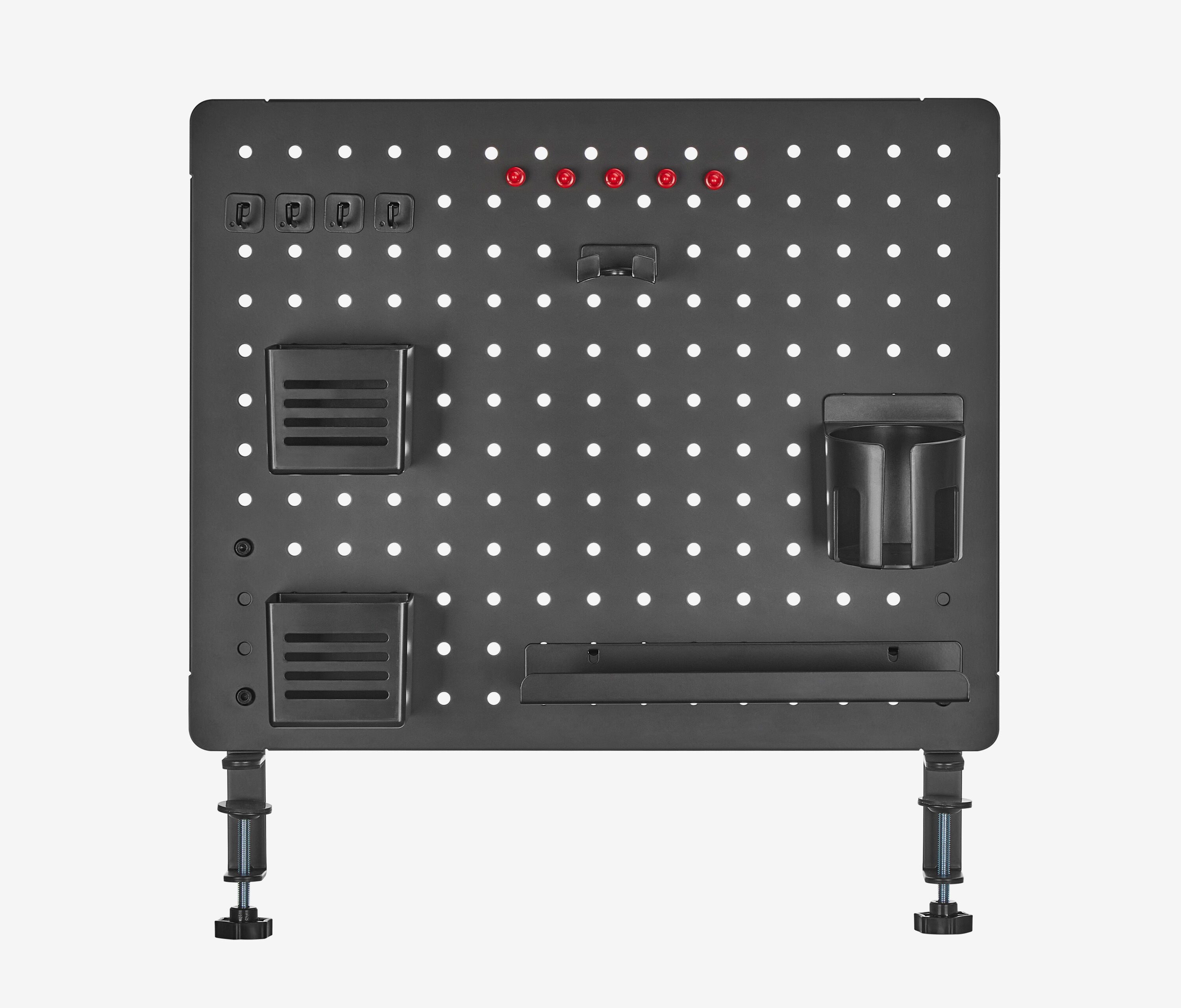 Ergolutions Wandtafel Organizer Board Schwarz 3 Stück, (3-tlg), 5 Jahre Garantie / viel Zubehör / Memoboard / Pinnwand / Wandtafel