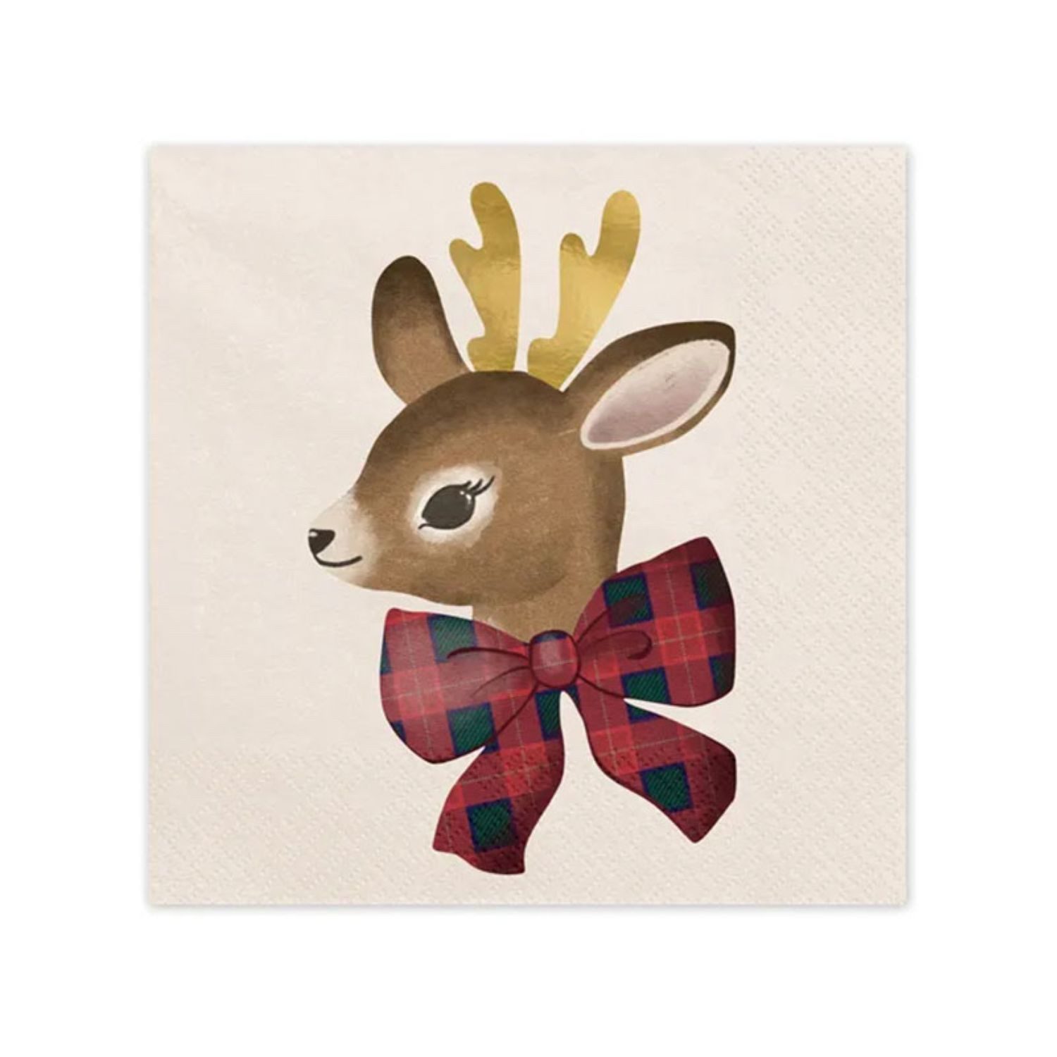 partydeco Dekoobjekt Servietten Hirsch mit Schleife, 33x33 cm/12 St.