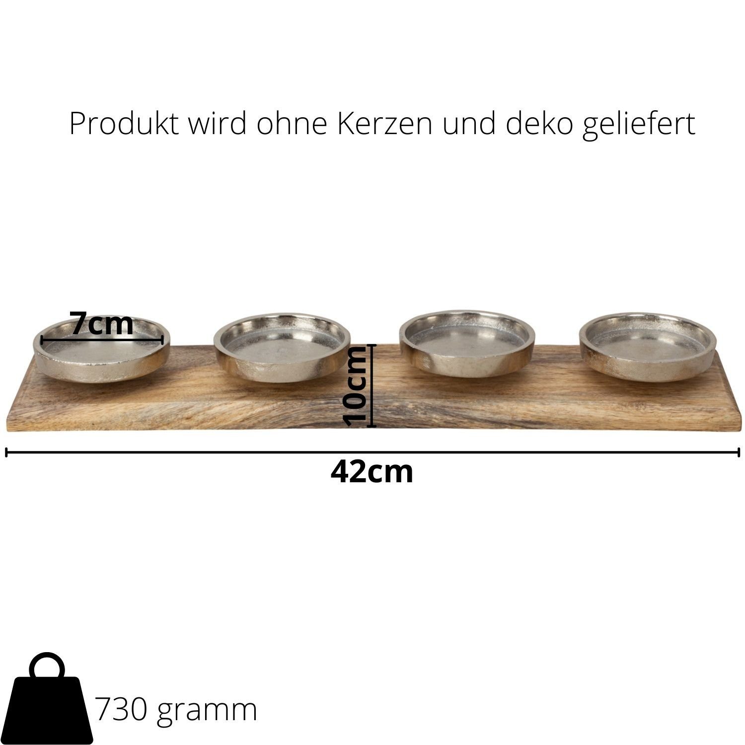 Kamelio Adventskranz Holz für Stumpenkerzen Advent Kerzenhalter länglich Ke günstig online kaufen