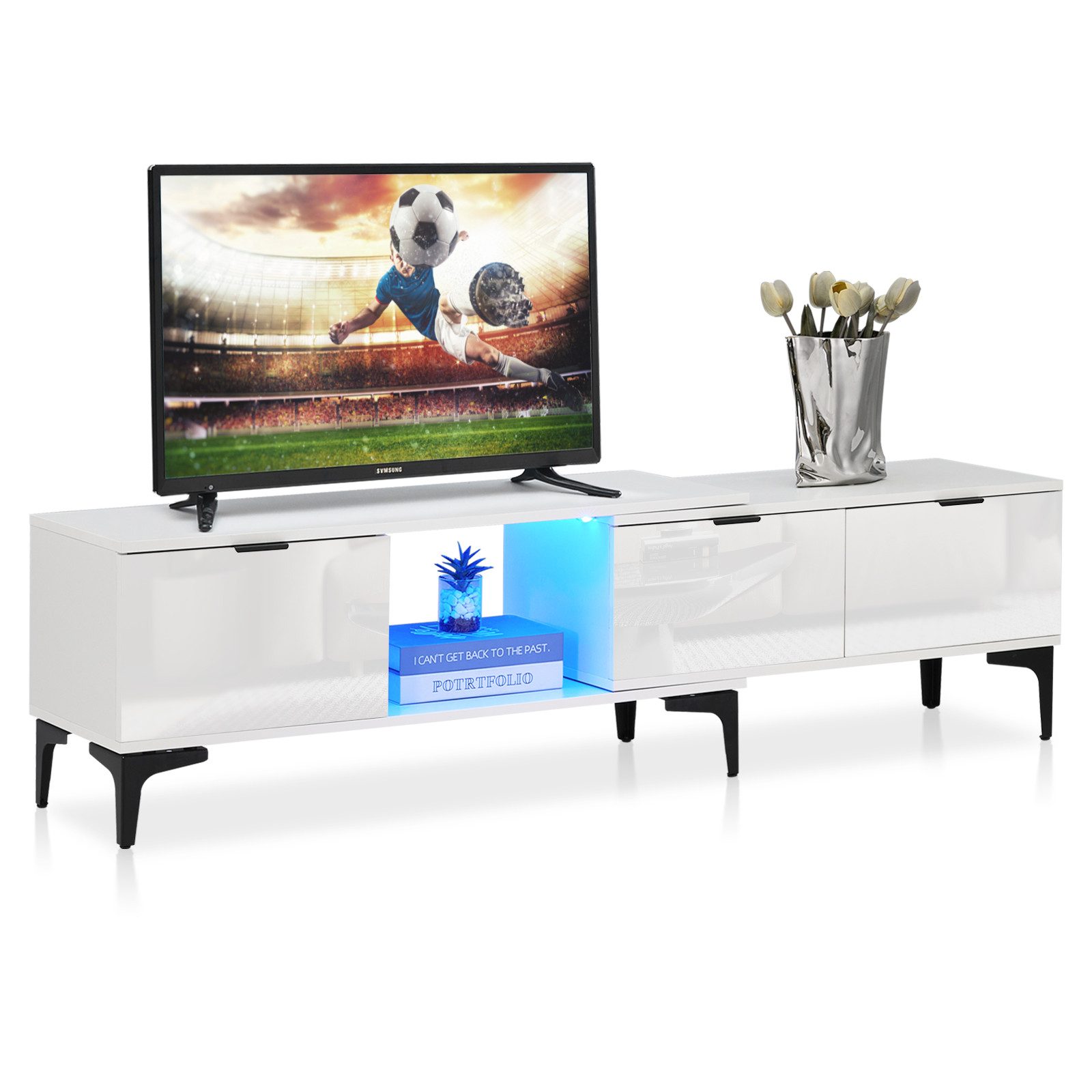 Ofcasa Lowboard TV-Schrank, 120-170x35x40cm Fernsehtisch mit günstig online kaufen
