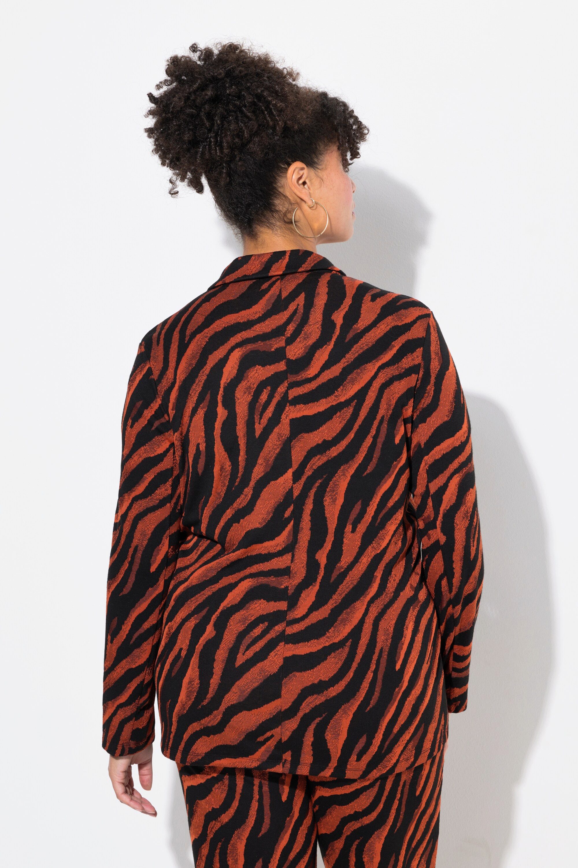 MIAMODA Blusenblazer Blazer schmale Form Zebramuster