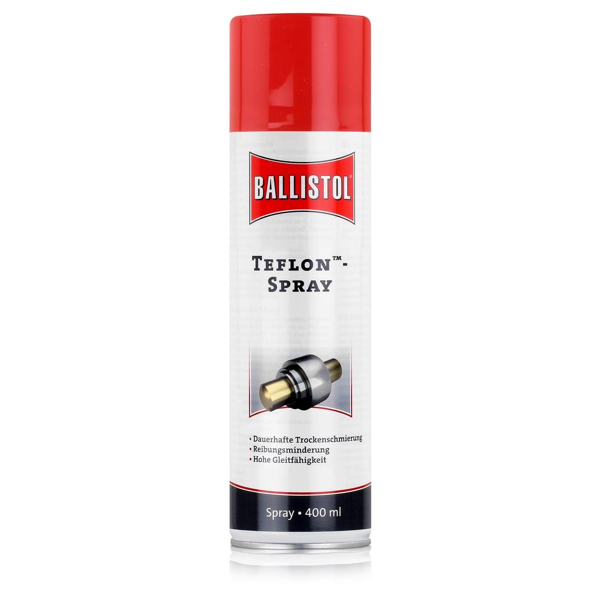 Multifunktionsöl Ballistol TeflonTM-Spray 400ml - Dauerhafte Trockenschmierung (1er Pac