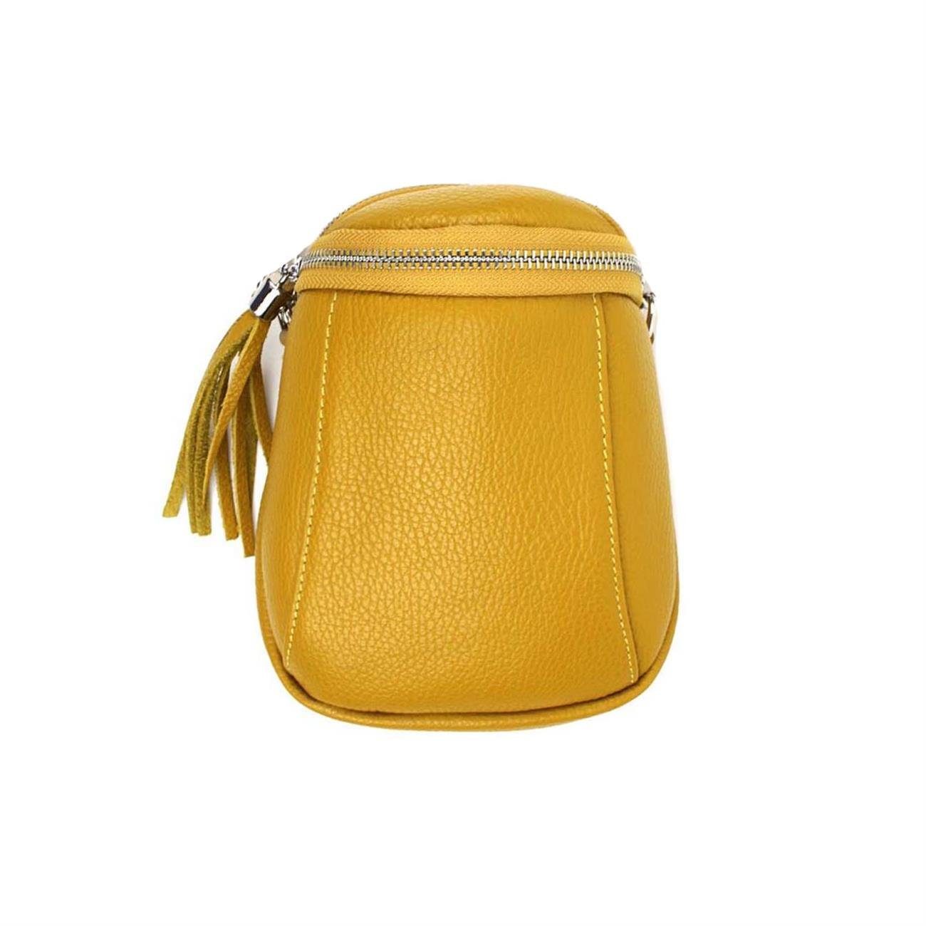 ITALYSHOP24 Schultertasche Made in Italy Damen Leder Tasche CrossBody, als Handytasche, CrossOver, Umhängetasche tragbar