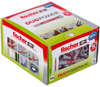 fischer Universaldübel (538250), (Set, 100-tlg), 100 x DuoPower 6 x 50